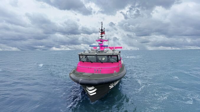 Image of a Beam ship for AI-powered underwater inspections at offshore wind farms.