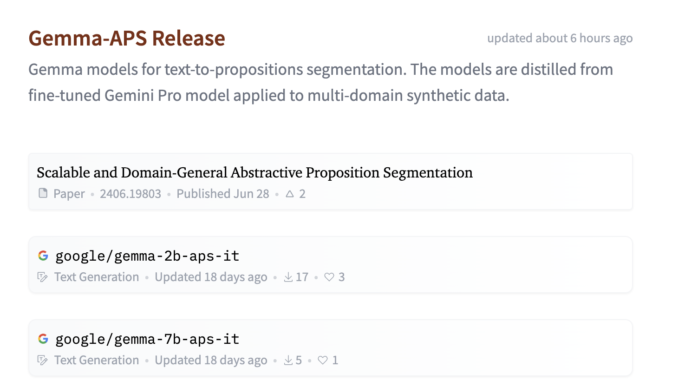 Google AI Introduces Gemma-APS: A Collection of Gemma Models for Text-to-Propositions Segmentation